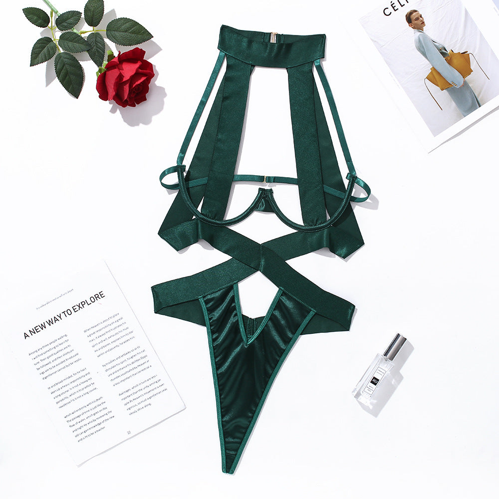 Combinaison sexy pour femme avec corde et col