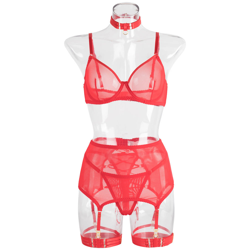 Ensemble Lingerie 3 Pièces en Résille