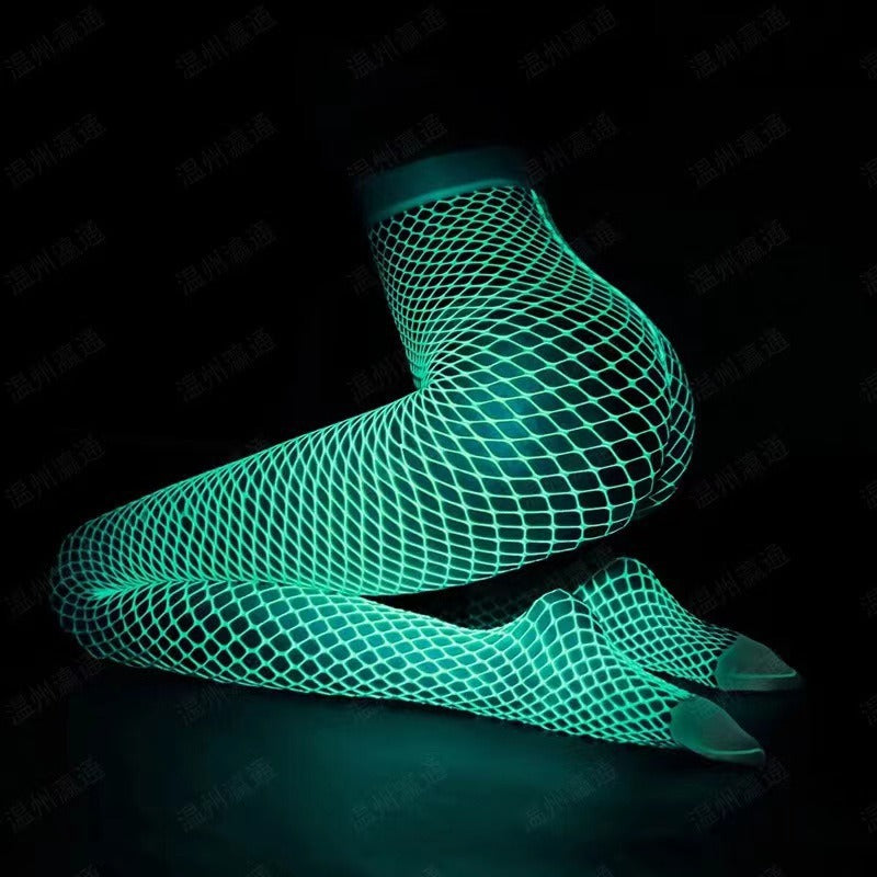 Collants phosphorescents bas résille