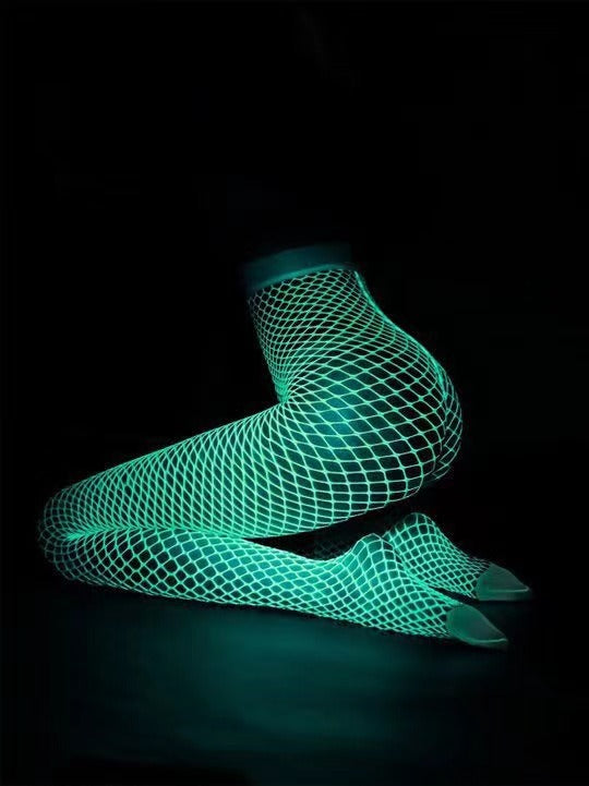 Collants phosphorescents bas résille