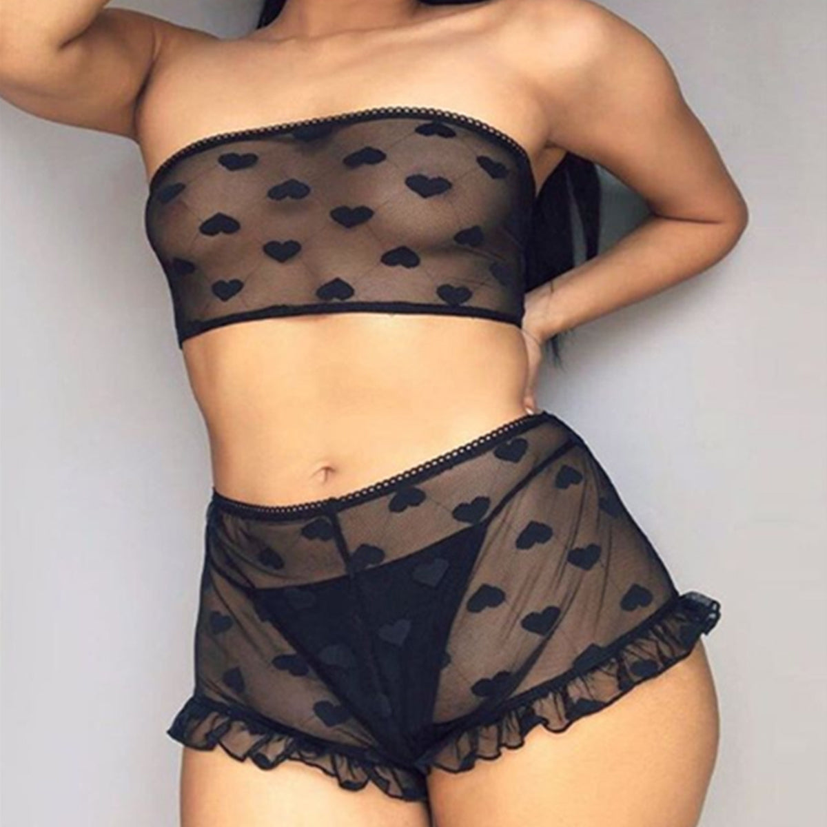 Culotte et bandeau transparent