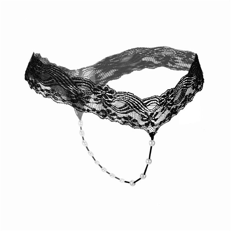 String en dentelle transparant Babyoll