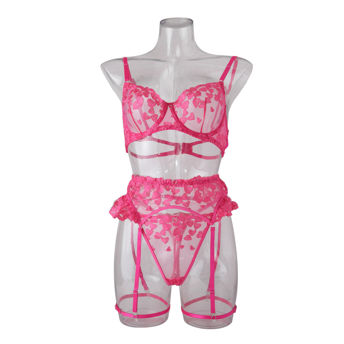 Ensemble de sous-vêtements  avec bretelles brodées