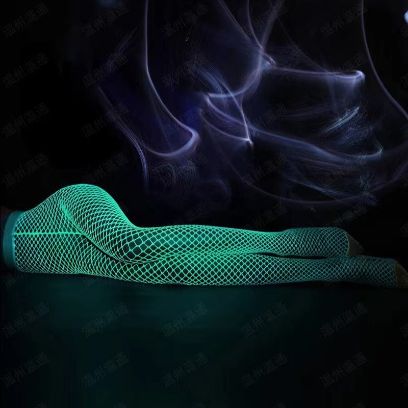 Collants phosphorescents bas résille