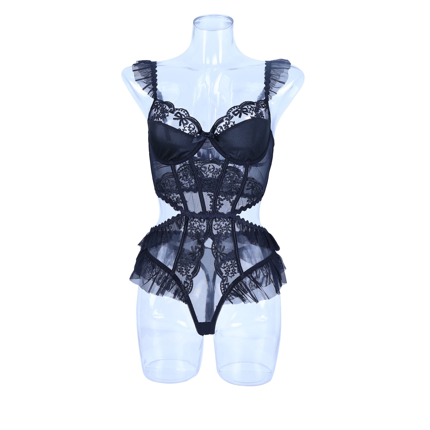 Corset & Culotte en Dentelle Noire
